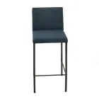 كرسي غرفة المعيشة مصنوع من الجلد الصناعي وهيكل من النيكل، صنع في إيطاليا - كليتو Viadurini