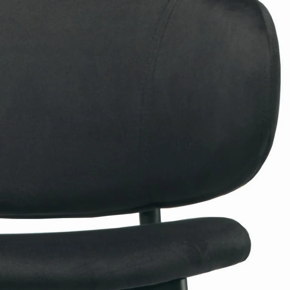 كرسي غرفة المعيشة مصنوع من الفولاذ والمخمل صنع في إيطاليا - ريميني Viadurini