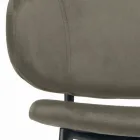 كرسي غرفة المعيشة مصنوع من الفولاذ والمخمل صنع في إيطاليا - ريميني Viadurini