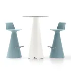 كرسي غرفة المعيشة مصنوع من البولي إيثيلين مع مسند للقدمين - بيضاوي Viadurini