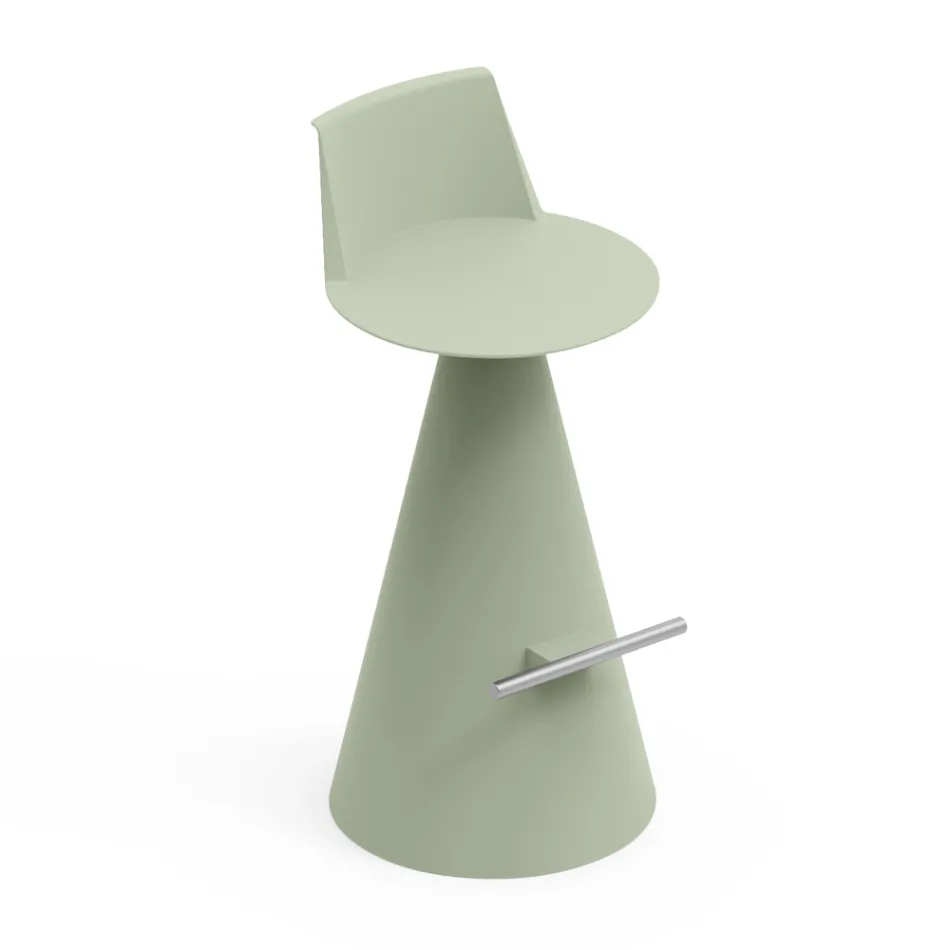 كرسي غرفة المعيشة مصنوع من البولي إيثيلين مع مسند للقدمين - بيضاوي Viadurini