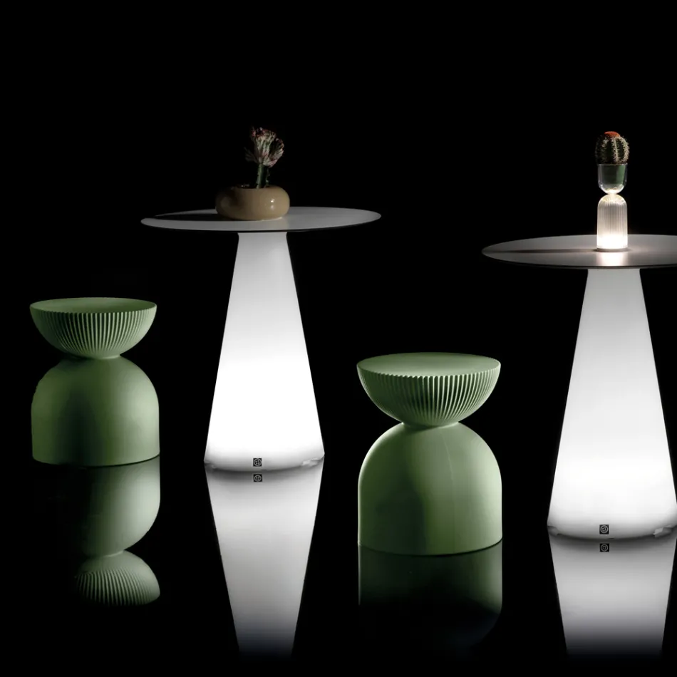 كرسي غرفة المعيشة مصنوع من البولي إيثيلين بألوان مختلفة - لوبي Viadurini