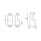 كرسي بتصميم عالي الجودة مصنوع من البولي إيثيلين غير اللامع للاستخدام الخارجي، صنع في إيطاليا - فورلينا Viadurini