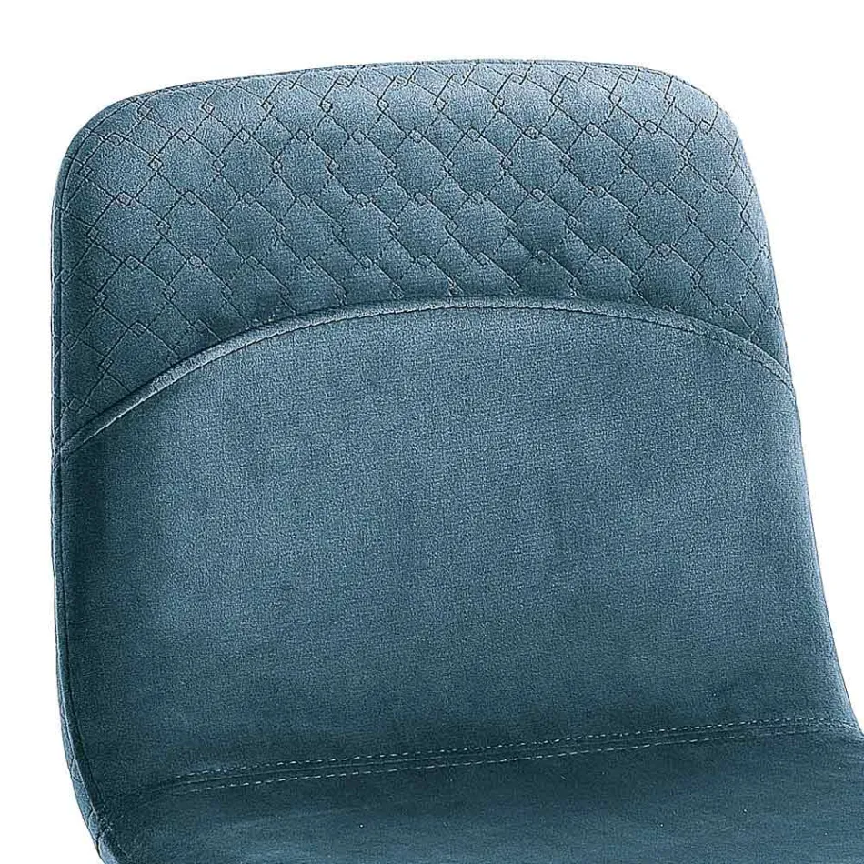 كرسي أنيق بتصميم عصري من المخمل الملون والمعدن - بيزيه Viadurini