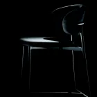 كرسي ثابت بمقعد ومسند ظهر مخملي، صنع في إيطاليا - كالياري Viadurini