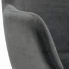 كرسي ثابت بمقعد مبطن وقاعدة فولاذية، صنع في إيطاليا - أرونا Viadurini