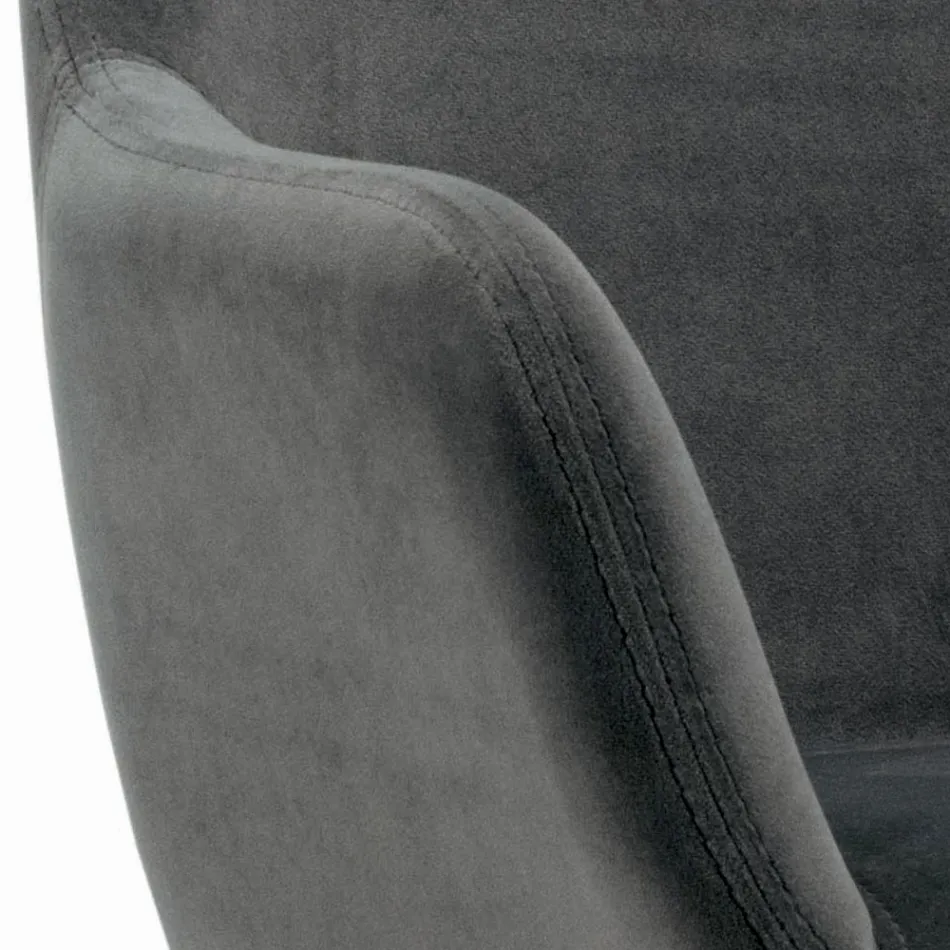 كرسي ثابت بمقعد مبطن وقاعدة فولاذية، صنع في إيطاليا - أرونا Viadurini