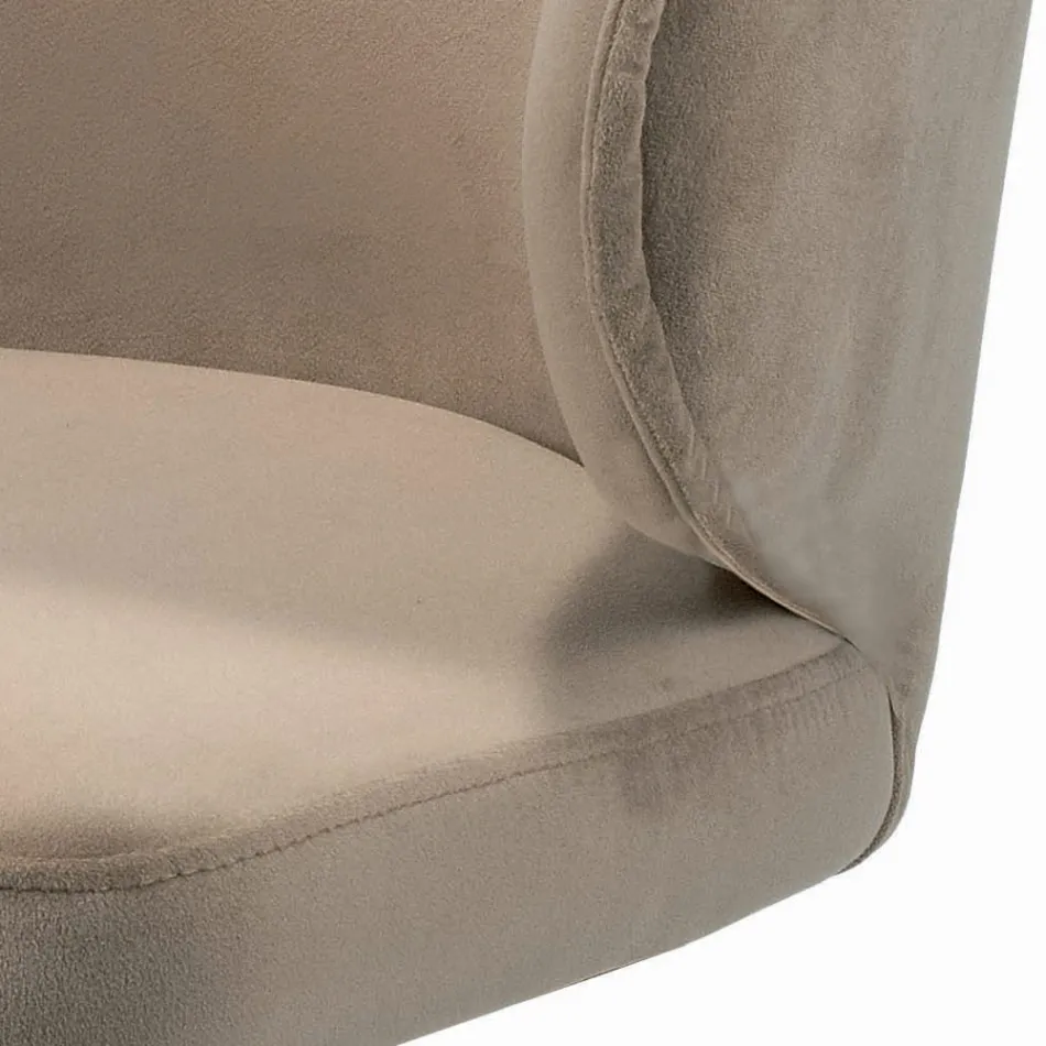 كرسي دوار بمقعد مخملي وقاعدة فولاذية، صنع في إيطاليا - أدريا Viadurini