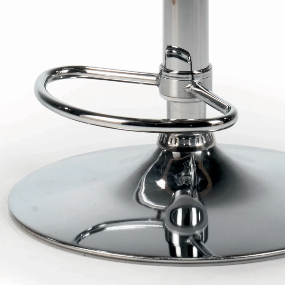 كرسي دوار بمقعد مخملي وقاعدة فولاذية، صنع في إيطاليا - أدريا Viadurini