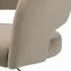 كرسي دوار قابل للتعديل في الارتفاع مصنوع من المخمل والفولاذ - ألاسيو Viadurini