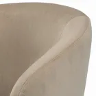 كرسي دوار قابل للتعديل في الارتفاع مصنوع من المخمل والفولاذ - ألاسيو Viadurini