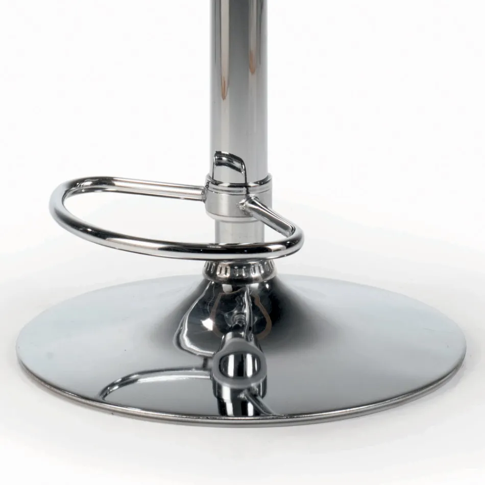 كرسي دوار قابل للتعديل في الارتفاع مصنوع من المخمل والفولاذ - ألاسيو Viadurini