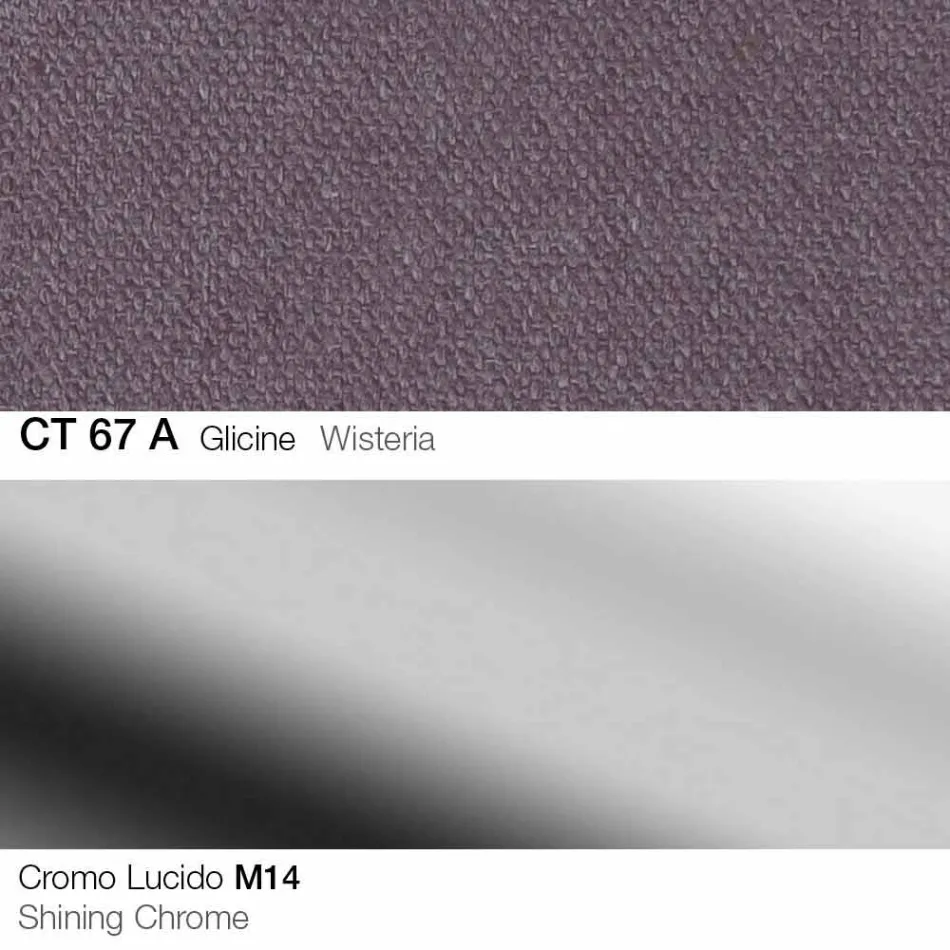 كرسي دوار مصنوع من القماش والفولاذ مع رافعة غازية، صنع في إيطاليا - ماركيزي Viadurini