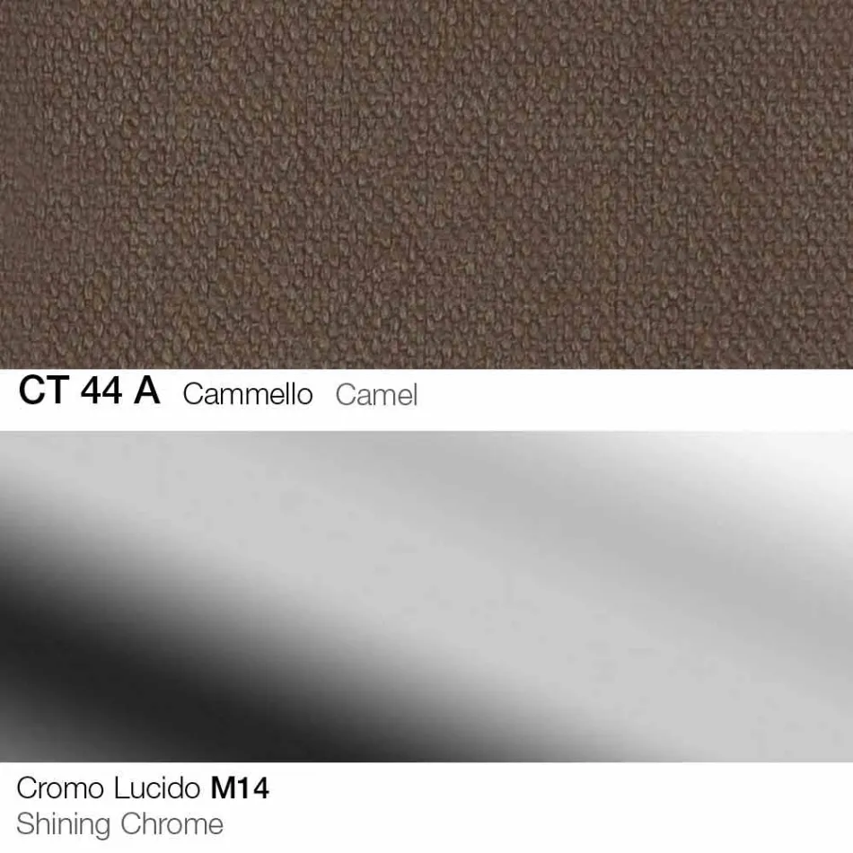 كرسي دوار مصنوع من القماش والفولاذ مع رافعة غازية، صنع في إيطاليا - ماركيزي Viadurini