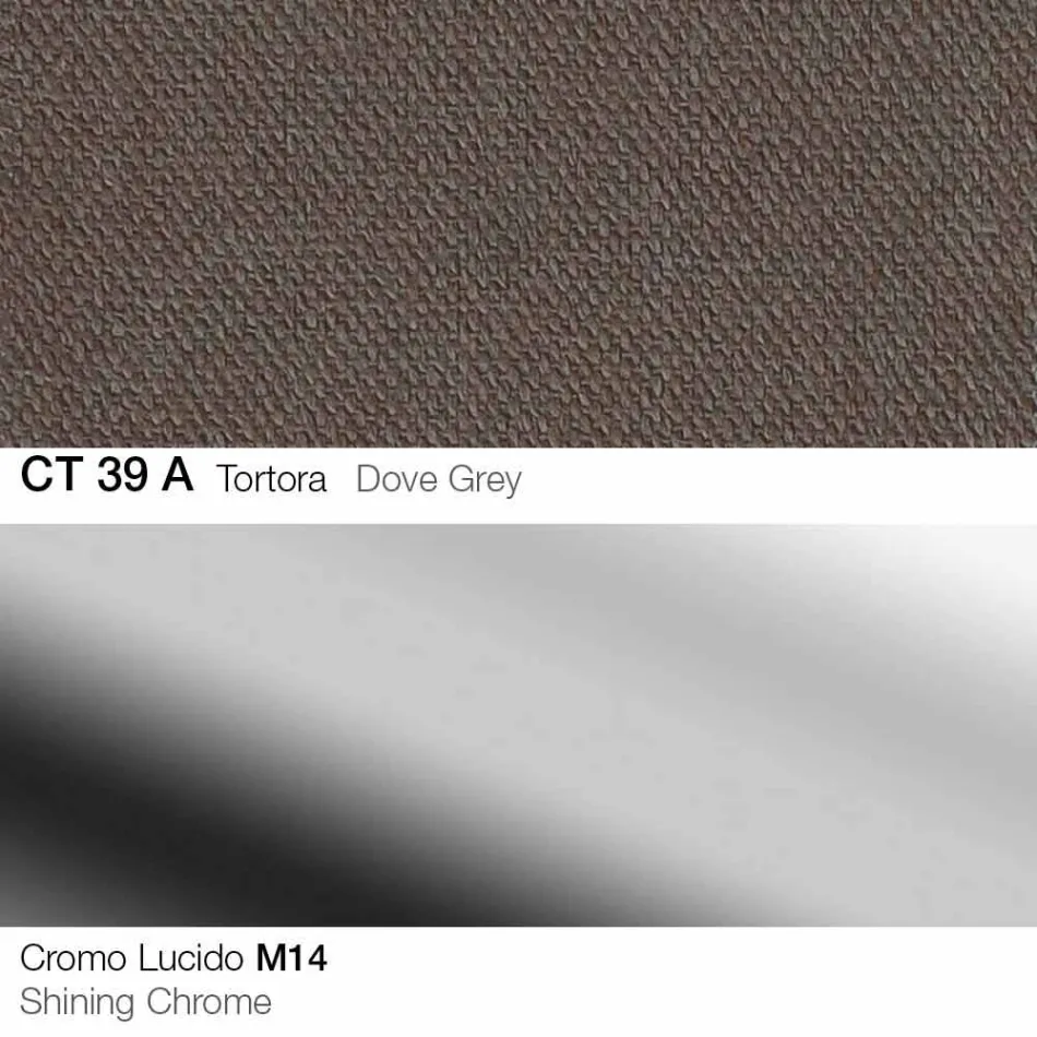 كرسي دوار مصنوع من القماش والفولاذ مع رافعة غازية، صنع في إيطاليا - ماركيزي Viadurini