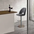 كرسي دوار مصنوع من القماش والفولاذ مع رافعة غازية، صنع في إيطاليا - ماركيزي Viadurini