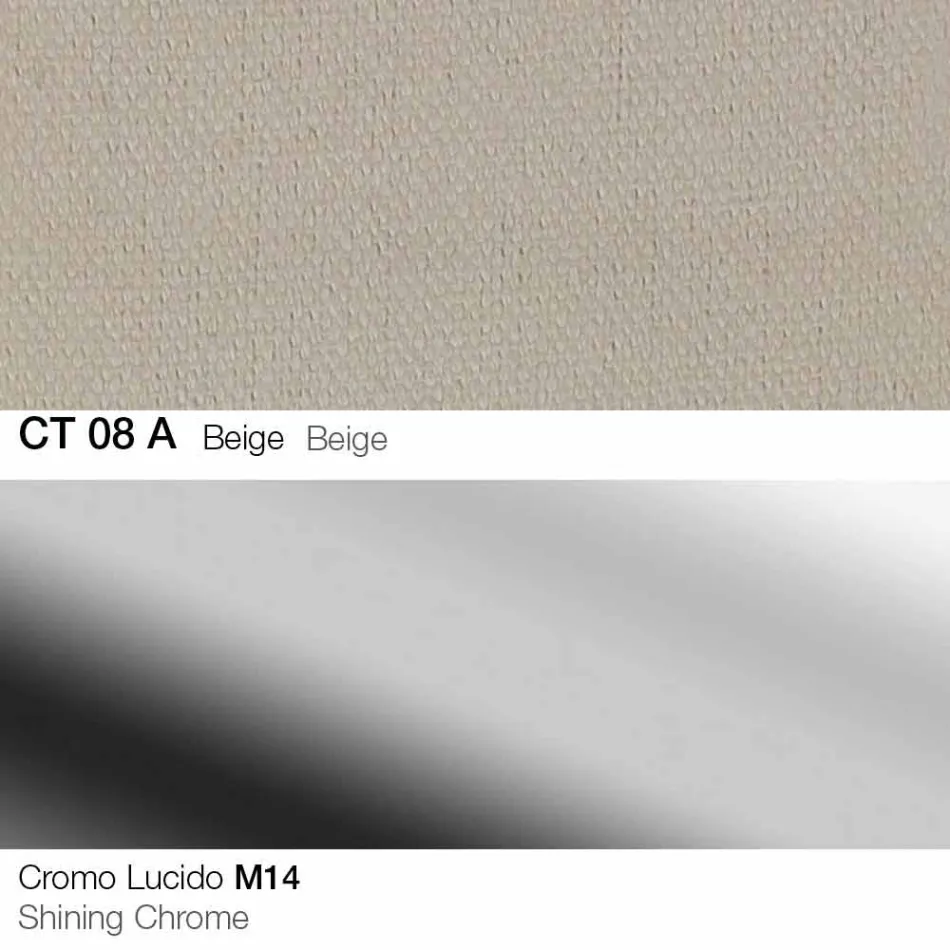 كرسي دوار مصنوع من القماش والفولاذ مع رافعة غازية، صنع في إيطاليا - ماركيزي Viadurini