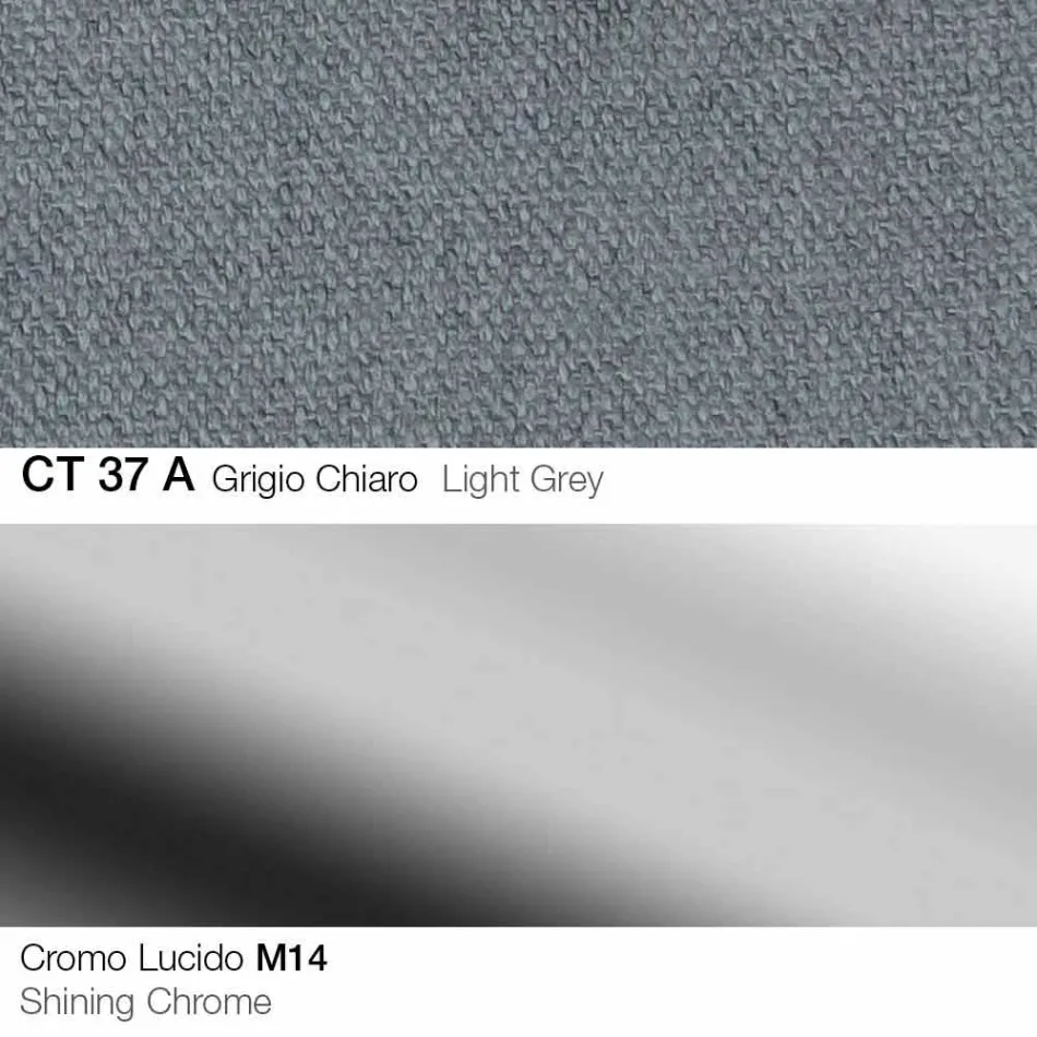 كرسي دوار مصنوع من القماش والفولاذ مع رافعة غازية، صنع في إيطاليا - ماركيزي Viadurini