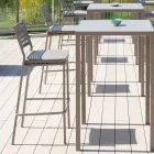 كرسي خارجي قابل للتكديس مصنوع من الفولاذ المطلي، صنع في إيطاليا - نيلدا Viadurini