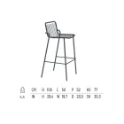 كرسي خارجي قابل للتكديس مصنوع من المعدن في إيطاليا، قطعتان - فيكاس Viadurini