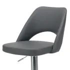 كرسي من الجلد البيئي والفولاذ مع رافعة غازية صنع في إيطاليا - لورينزا Viadurini