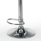 كرسي من الجلد البيئي والفولاذ مع رافعة غازية صنع في إيطاليا - لورينزا Viadurini