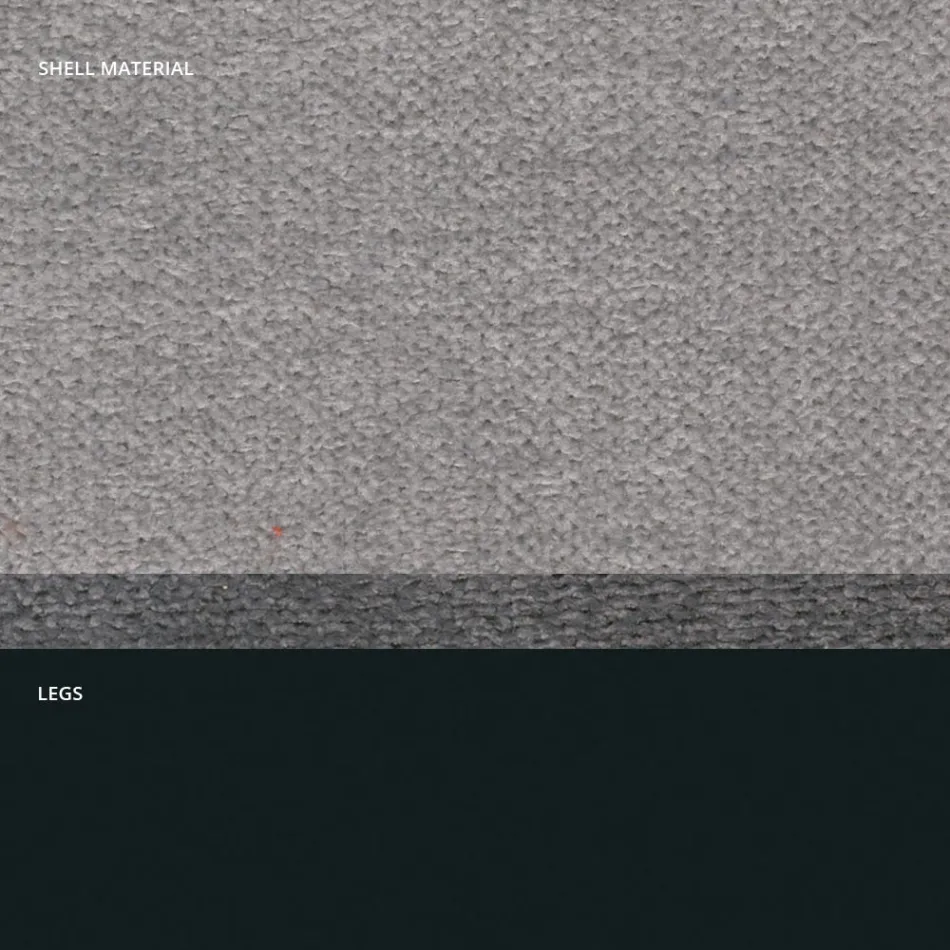 كرسي بتصميم من القماش والمعدن الفحمي، صنع في إيطاليا - ماريانيت Viadurini