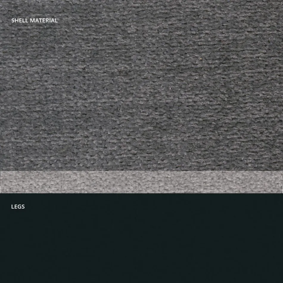 كرسي بتصميم من القماش والمعدن الفحمي، صنع في إيطاليا - ماريانيت Viadurini