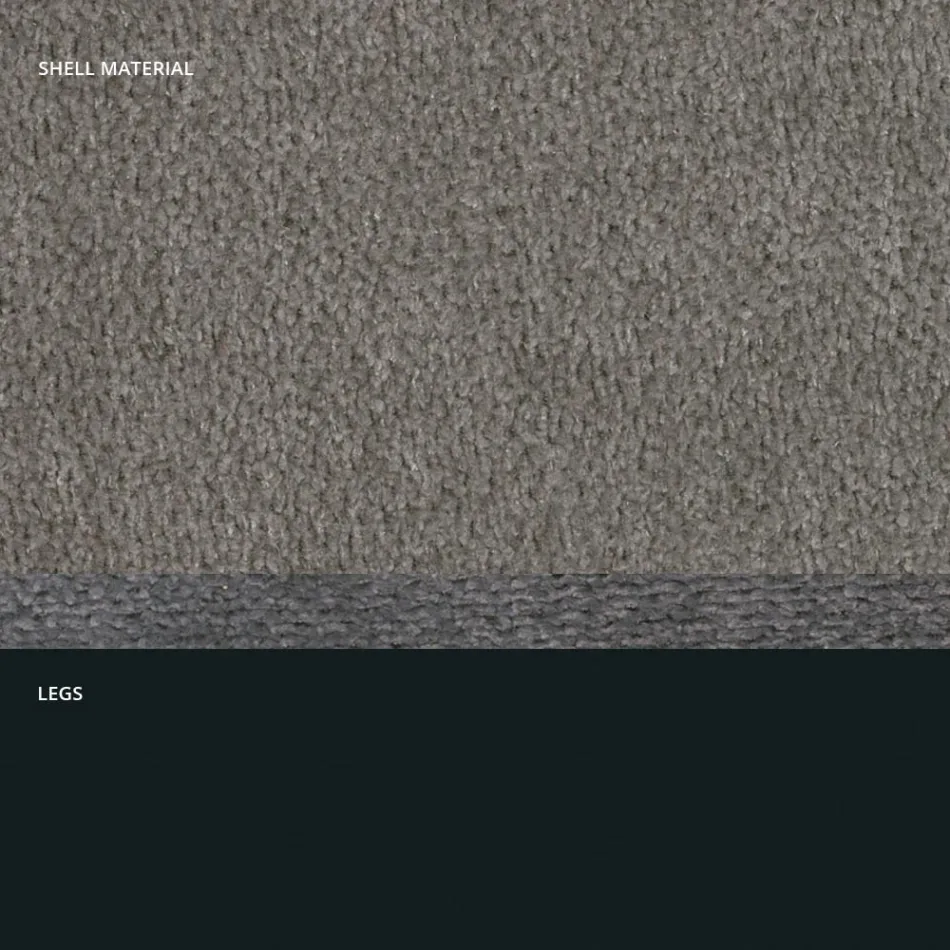 كرسي بتصميم من القماش والمعدن الفحمي، صنع في إيطاليا - ماريانيت Viadurini