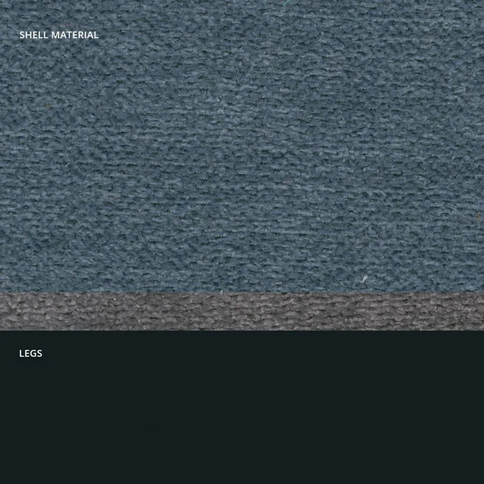 كرسي بتصميم من القماش والمعدن الفحمي، صنع في إيطاليا - ماريانيت Viadurini