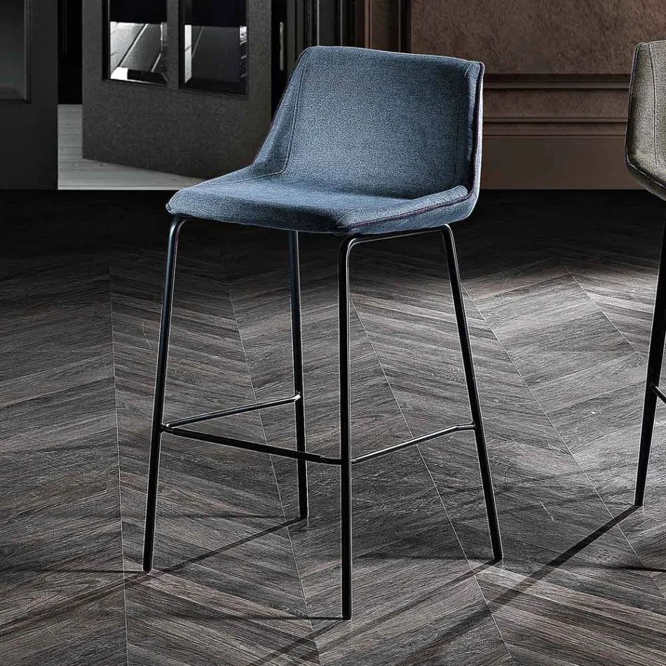 كرسي عصري ملون من المعدن والقماش، صنع في إيطاليا - ماريانيت Viadurini