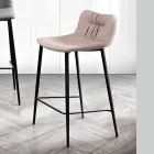 كرسي مصنوع من نسيج ألياف وجلد ومعادن، صنع في إيطاليا - جوهان Viadurini