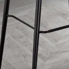 كرسي مصنوع من نسيج ألياف وجلد ومعادن، صنع في إيطاليا - جوهان Viadurini