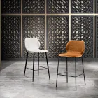 كرسي مطبخ عصري من المخمل المبطن الملون - سكارات Viadurini