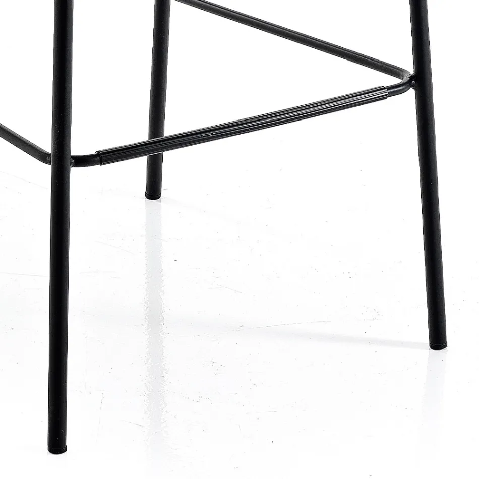 كرسي مطبخ عصري من المخمل المبطن الملون - سكارات Viadurini