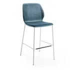 كرسي مطبخ عصري من المخمل المبطن الملون - سكارات Viadurini