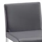 كرسي حديث من الجلد البيئي Alwyn H 94 سم، مصنوع بالكامل في إيطاليا Viadurini