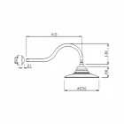 رأس دش كلاسيكي من الفولاذ مع ذراع دش من النحاس صنع في إيطاليا - جيكو Viadurini