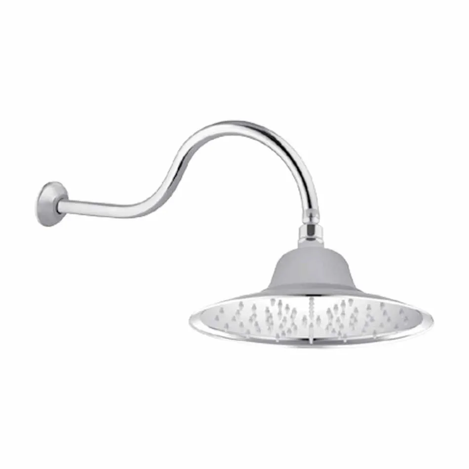 رأس دش كلاسيكي من الفولاذ مع ذراع دش من النحاس صنع في إيطاليا - جيكو Viadurini