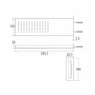رأس دش حائطي من الفولاذ المقاوم للصدأ مع هطول الأمطار صنع في إيطاليا - صافي Viadurini