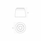 رأس دش دائري مثبت في السقف من إنتاج Luxolid في إيطاليا، Ruda Viadurini