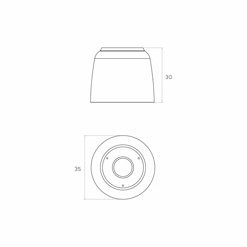 رأس دش دائري مثبت في السقف من إنتاج Luxolid في إيطاليا، Ruda Viadurini