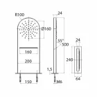 رأس دش حائطي مع فوهة دش وشلال صنع في إيطاليا - كومو Viadurini