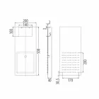 رأس دش جداري فولاذي مع فوهة مزدوجة صنع في إيطاليا - كارتيسيو Viadurini