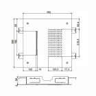 رأس دش سقف فولاذي مع فوهة مزدوجة صنع في إيطاليا - كوينتو Viadurini