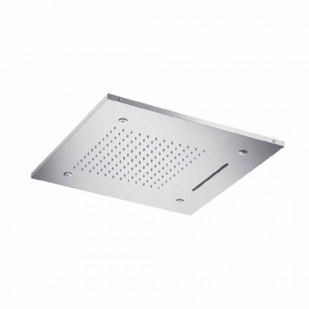 رأس دش سقفي من الفولاذ المقاوم للصدأ مزود بثلاث فتحات، صنع في إيطاليا - فريدو Viadurini
