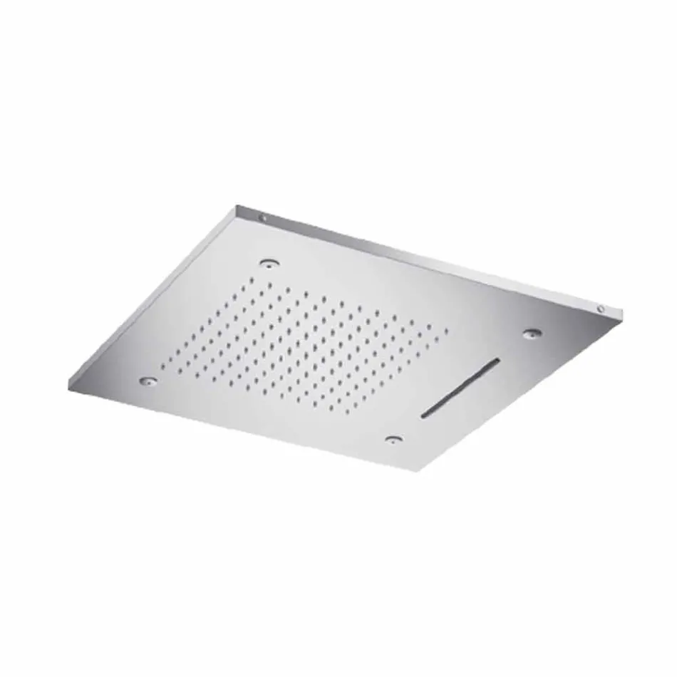 رأس دش سقفي من الفولاذ المقاوم للصدأ مزود بثلاث فتحات، صنع في إيطاليا - فريدو Viadurini