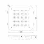 رأس دش سقفي أحادي الفوهة من الفولاذ المقاوم للصدأ، صنع في إيطاليا - Elcan Viadurini