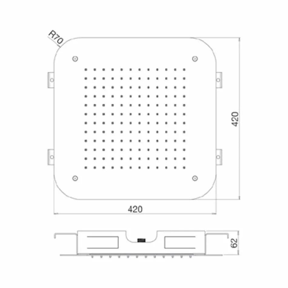 رأس دش سقفي أحادي الفوهة من الفولاذ المقاوم للصدأ، صنع في إيطاليا - Elcan Viadurini