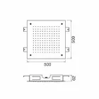 رأس دش سقفي أحادي الفوهة من الفولاذ المقاوم للصدأ، صنع في إيطاليا - كاورو Viadurini